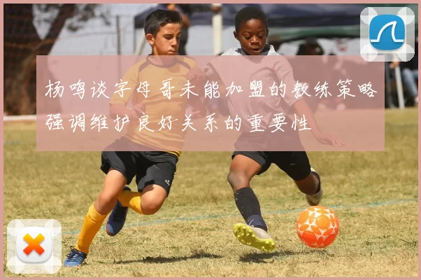 杨鸣谈字母哥未能加盟的教练策略强调维护良好关系的重要性